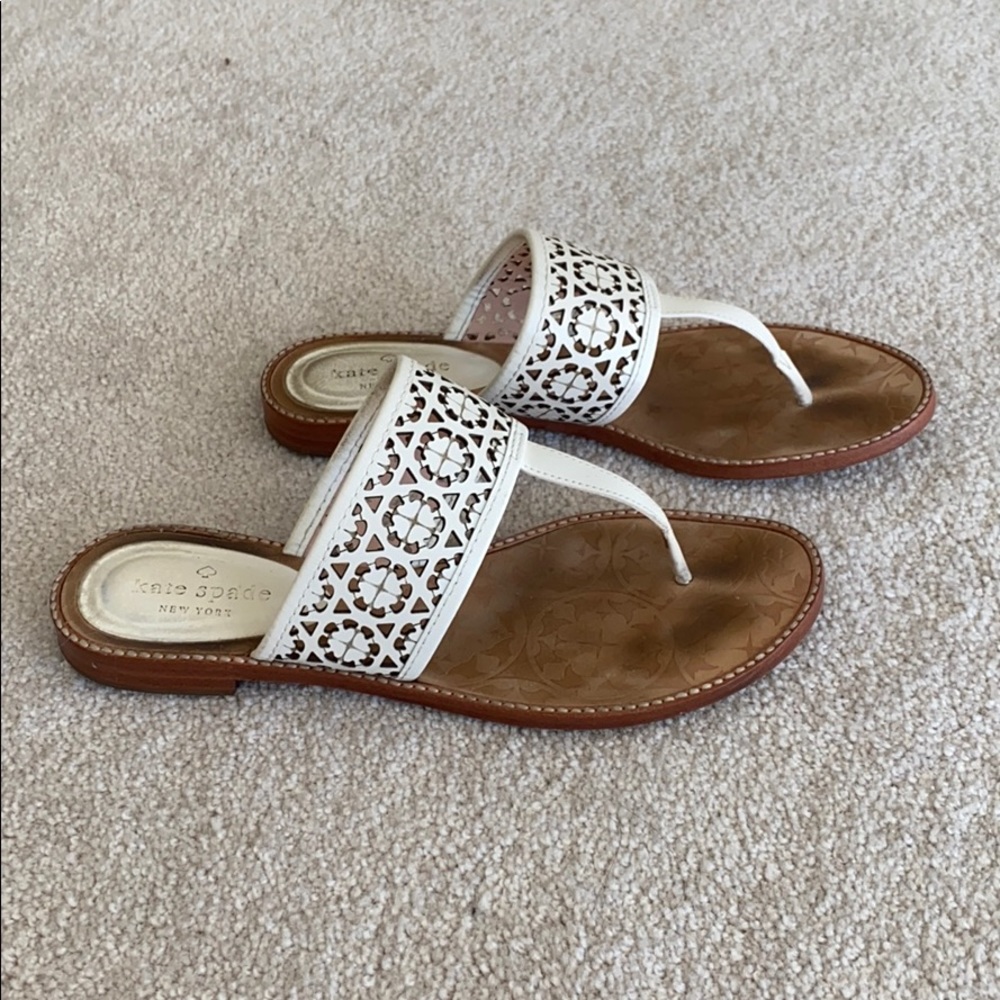 Kate Spade White Sandals Size 7